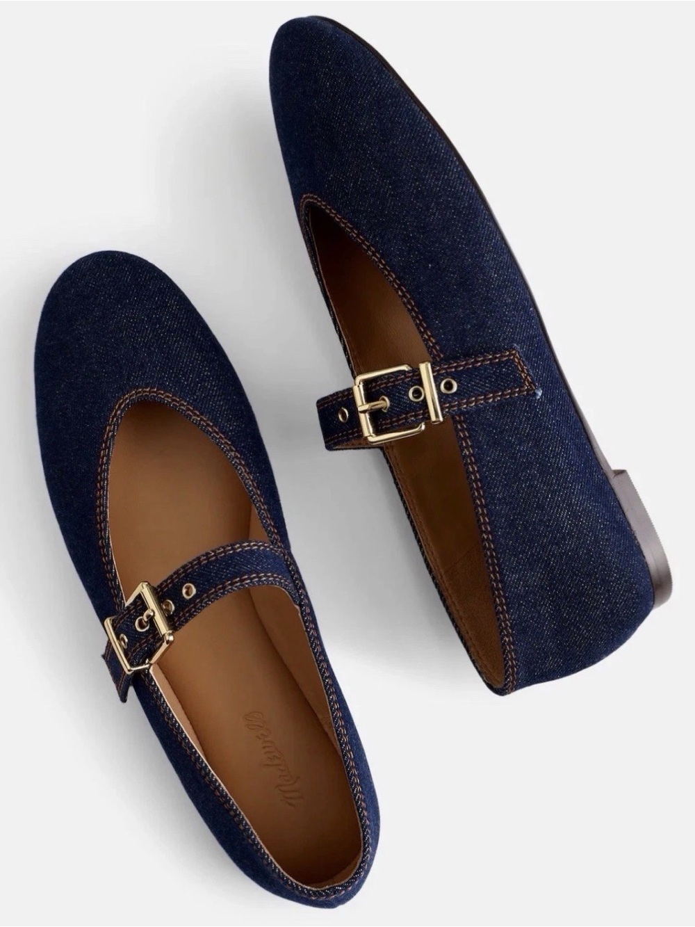 MADEWELL SIZE 7.5 REMY Mary Jane In Dark Denim  NU629 $138
